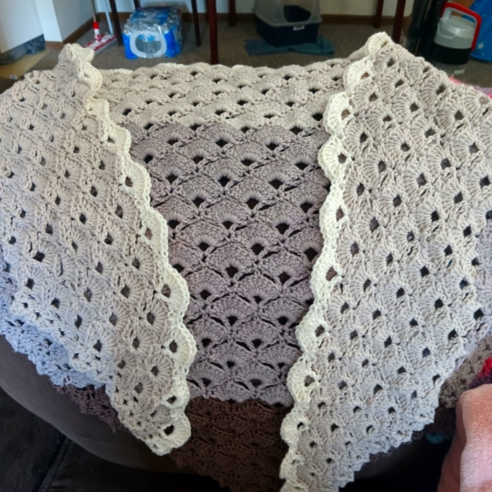 Women's crochet shawl